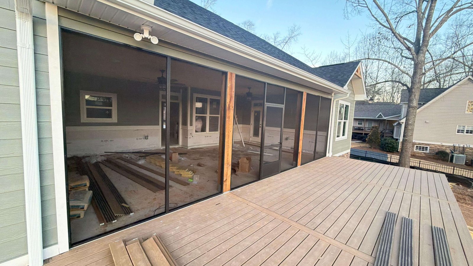 Screen Porch Installation in progress